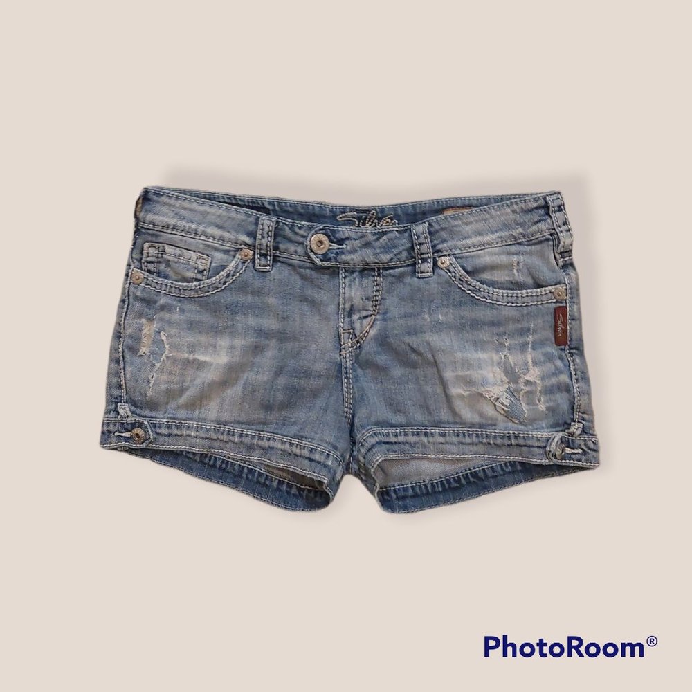 Silver Jean Shorts, 29W